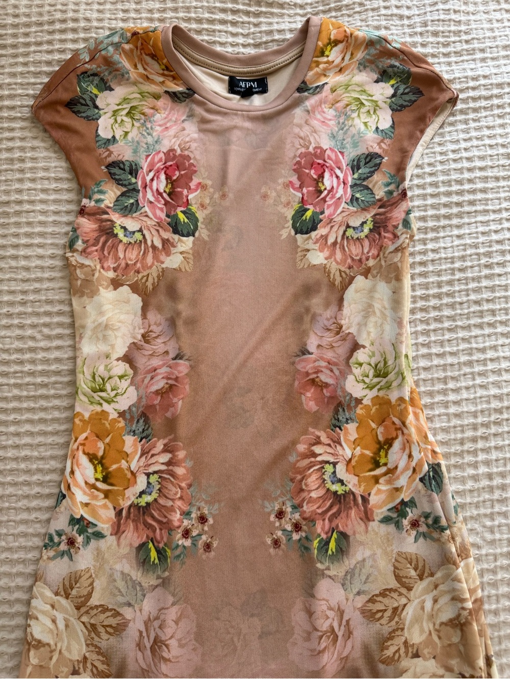 AFRM Cody Dress in Honey Rose Frame - Picture 4 of 9